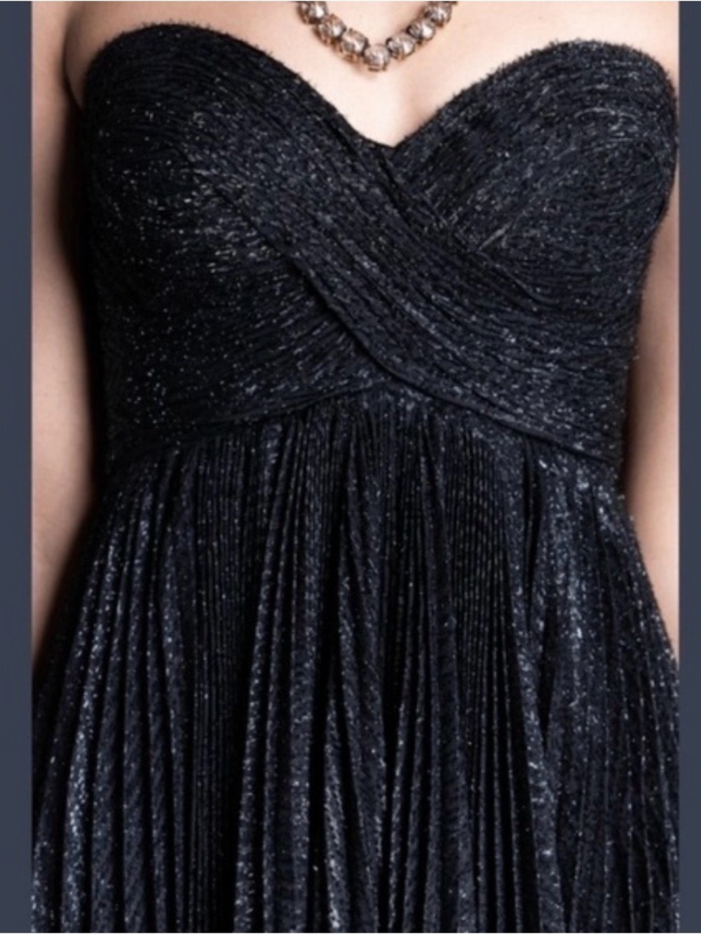 Maria Lucia Hohan Venus Strapless Black Pleated Cocktail Evening Dress Gown - Picture 3 of 10